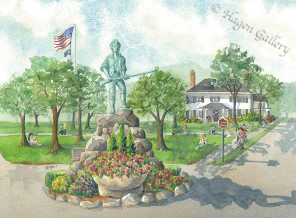 "Birthplace of American Liberty" - Historic Battle Green, Lexington, Massachusetts 