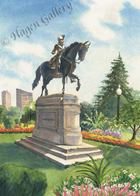 Statue of George Washington in Boston Public Garden